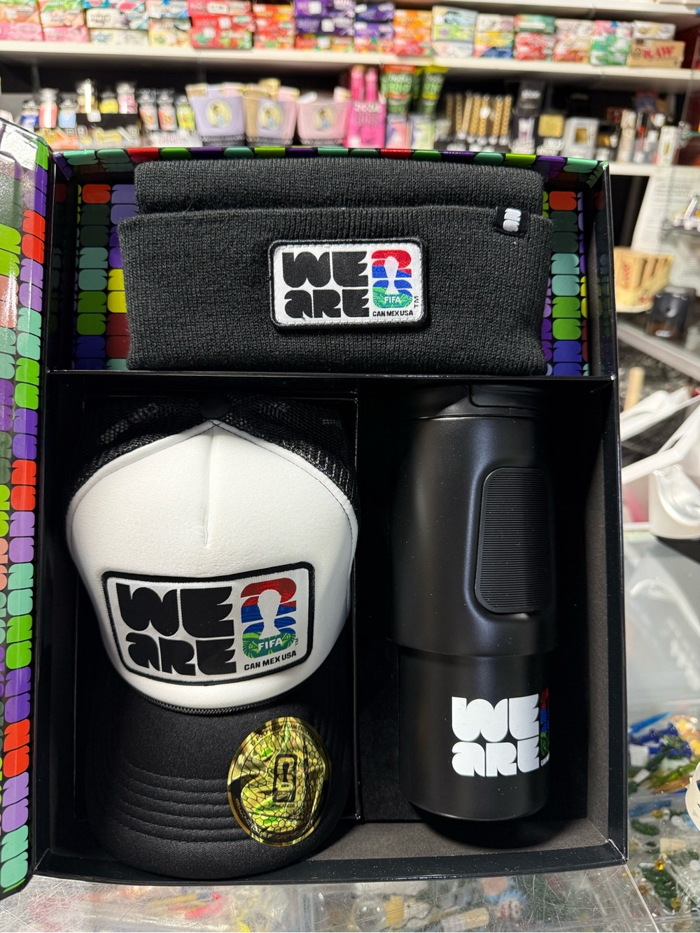 Black Men’s Accessory Gift Set — Hat, Headband & Tumbler